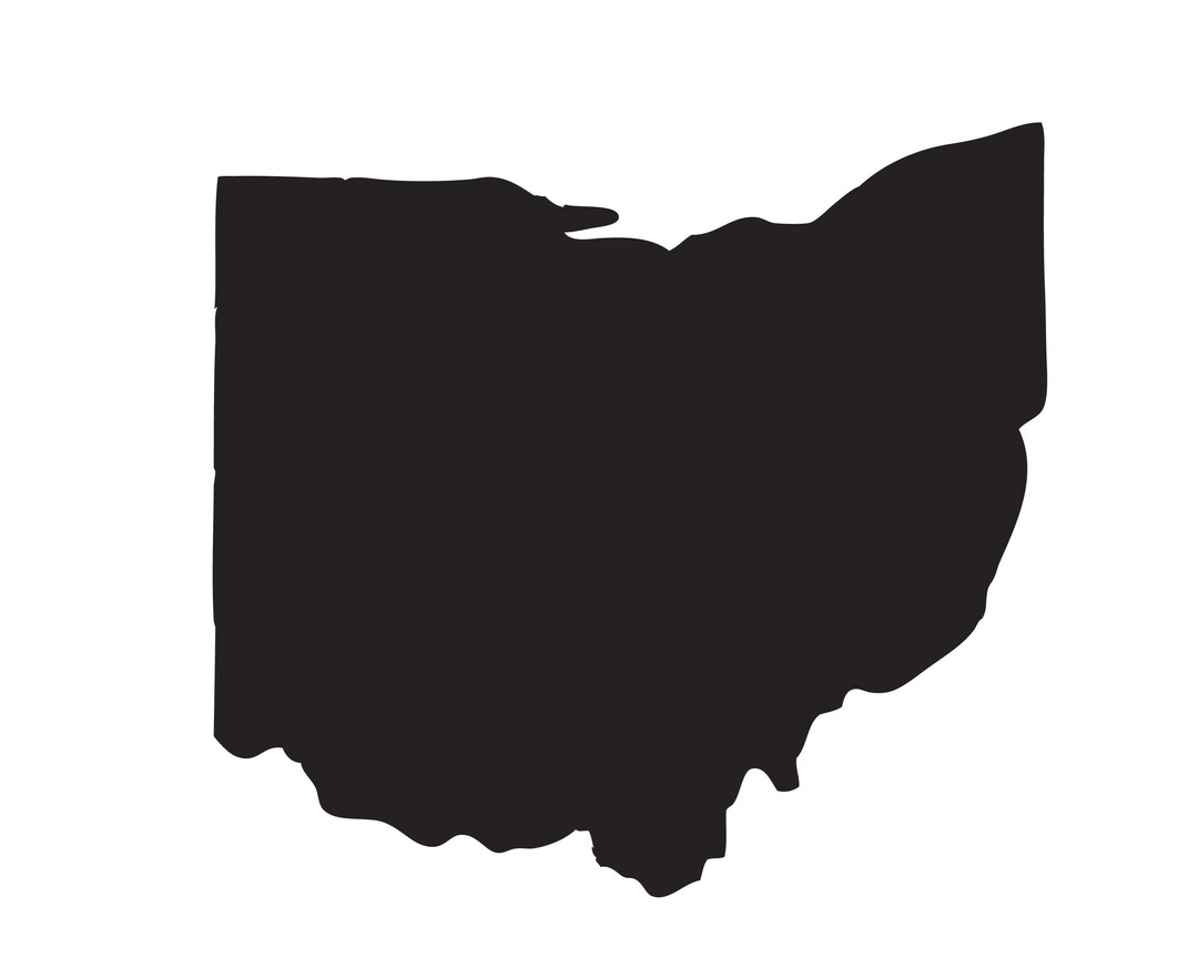 Ohio OH State Silhouette Shape Map U.s.united America American Nation ...