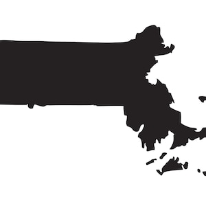 Massachusetts State Silhouette Shape Map U.S.United America American Nation National VECTOR Jpeg Svg Png Eps Logo Cricut Cutting Cut Decal