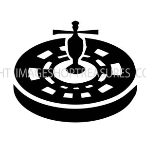 Roulette Tafel Wiel Inzet Weddenschap Spel Gokker Gokken Gok Casino Geluk Kans Risico Logo. SVG. PNG Clipart Vector Cricut Cut Cutting