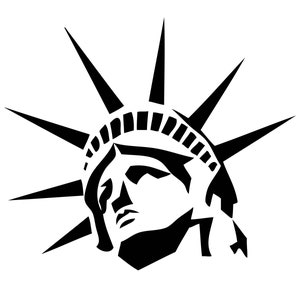 Stati Uniti America Statua della Libertà Punto di riferimento Stato Simbolo Libertà Democrazia Stelle Nazionalismo.SVG. PNG Clipart Vector Cricut Taglio Taglio
