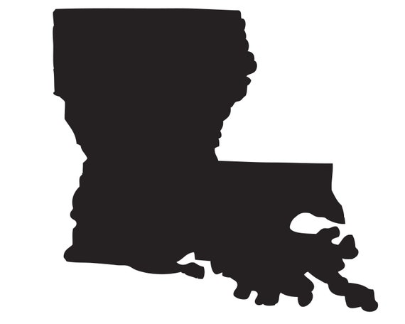 Louisiana State Silhouette Shape Map U.S. US United America 