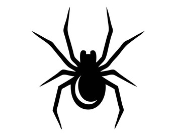 Black Widow Spider Insect Nature Bug Wildlife Tropical Forrest Wild Halloween Dangerous Sign .SVG .PNG Clipart Vector Cricut Cut Cutting