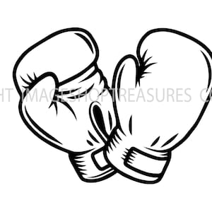 Guantes de boxeo Logo lucha lucha mmA artes marciales bóxer Kickboxing equipo de competición anillo. Svg. PNG Clipart Vector Cricut Corte de Corte