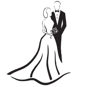 Braut Bräutigam Hochzeit Kleid Mann Frau schöne Liebe Ehe Paar Brautparty Einladung .SVG .EPS .PNG Vektor Clipart Digital Cricut