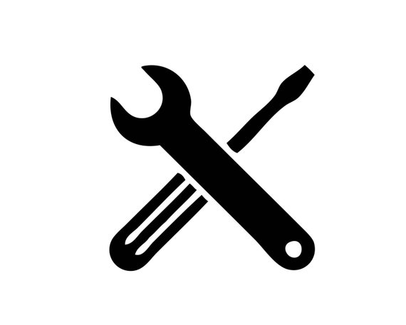 Wrench and Screwdriver Screw Driver Crossed Cross Tools Logo Sign Handyman  VECTOR Jeg Svg Png Eps Symbol Tattoo Cricut Cutting Cut Decal