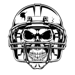 Skull Football Helmet Team High School Mascot Bones Team Pep Spirit Sport Gridiron Club Logo .SVG .PNG Clipart Vector Cricut Cut Cutting