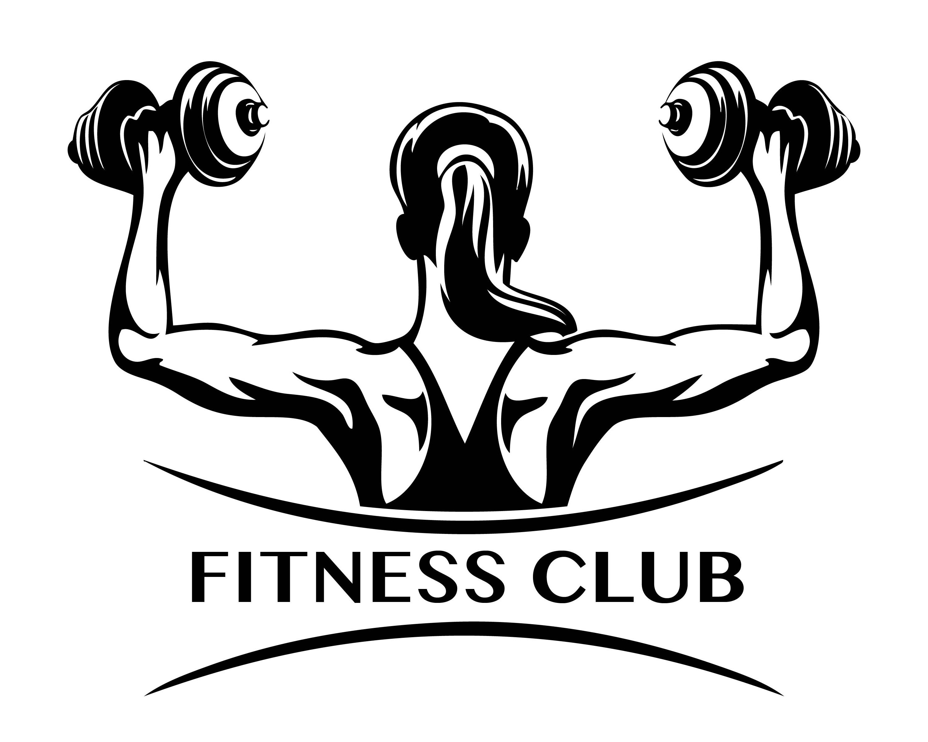 Gym Logo Fitness Club Women Muscle Fit Weightlifting Bodybuilding