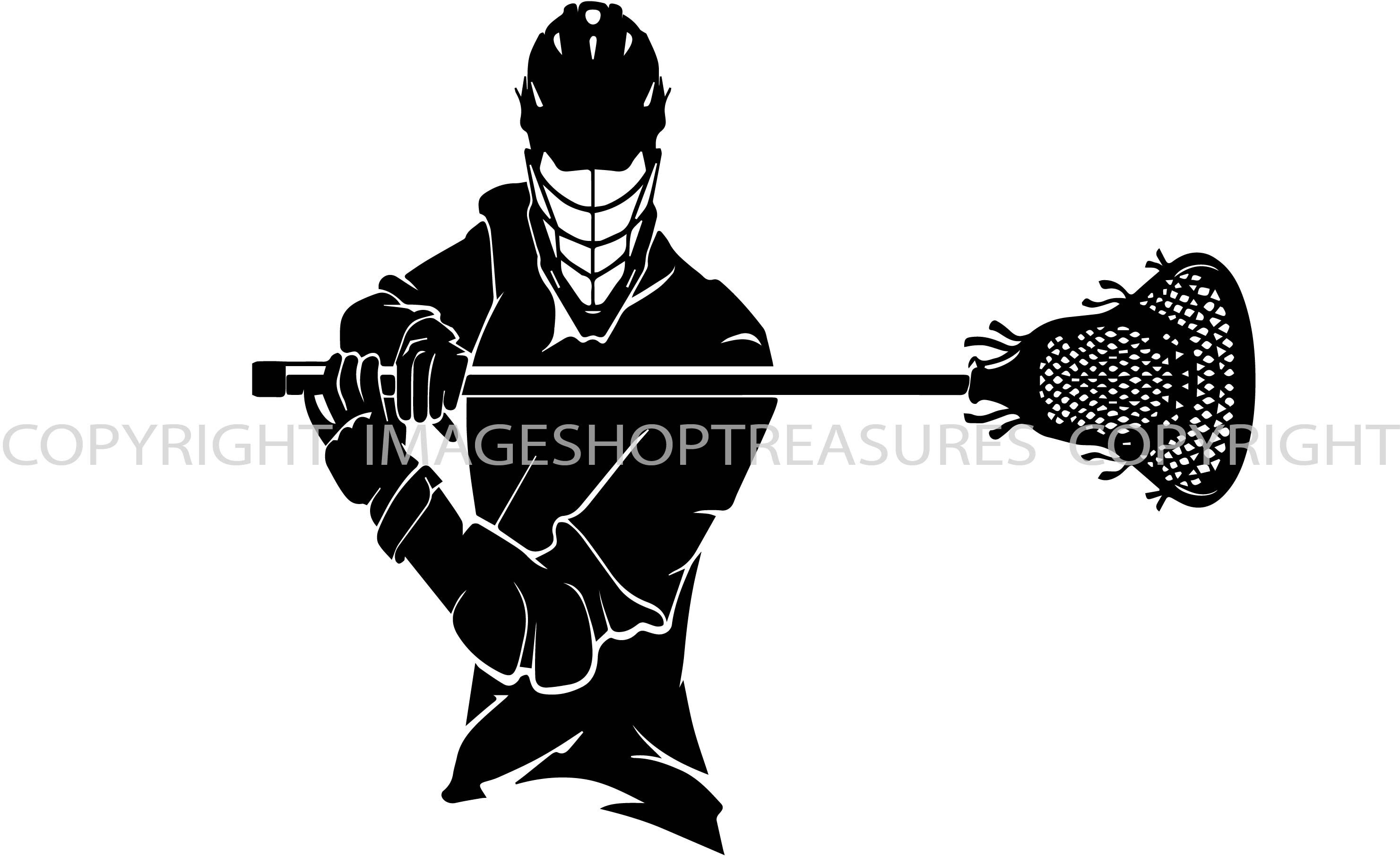 Lacrosse Player Defender Gear Team College Pep Rally Vector | Etsy