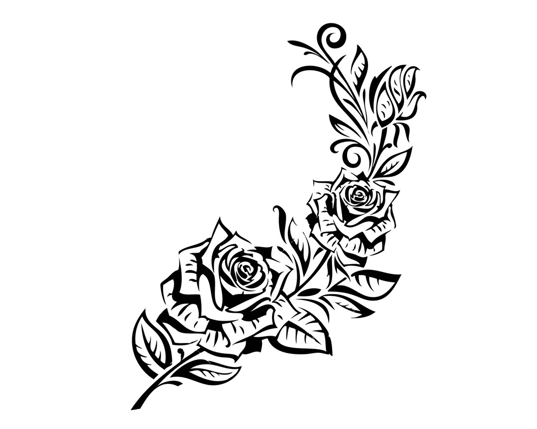 Rose Bush Vine Petal Love Flower Bouquet Thorn Nature Garden Tattoo