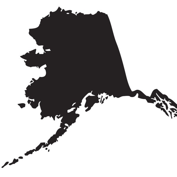 Alaska State Silhouette Flag Shape Map U.S. US United America American Nation National VECTOR Jpeg Svg Png Eps Logo Cricut Cutting Cut Decal