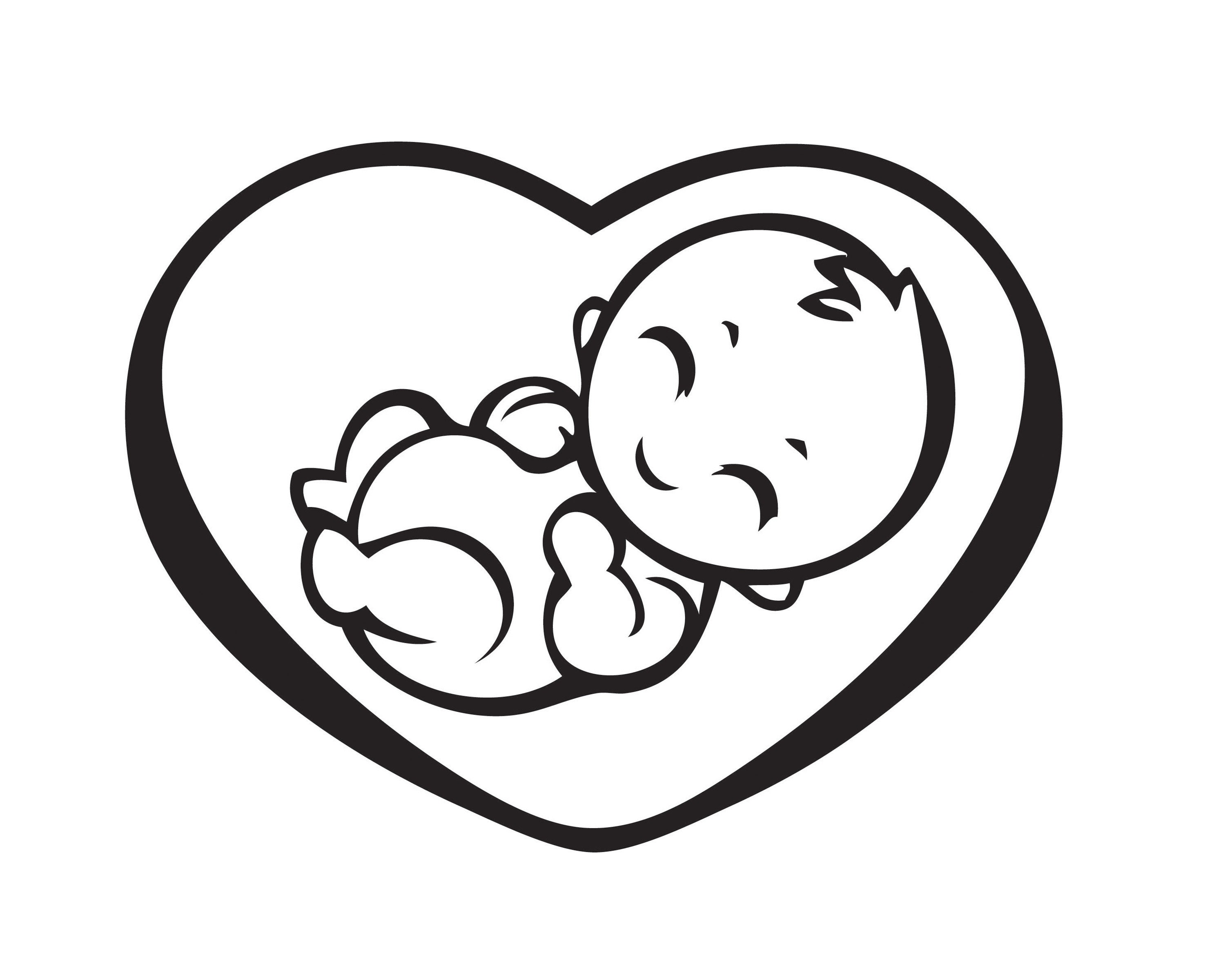 Baby in Heart Womb Shower VECTOR Silhouette Gender Reveal - Etsy Australia