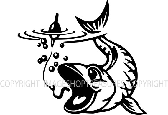 Bass Fishing Salt Fly Logo Angling Fish Hook Fresh Water Hunt Etsy