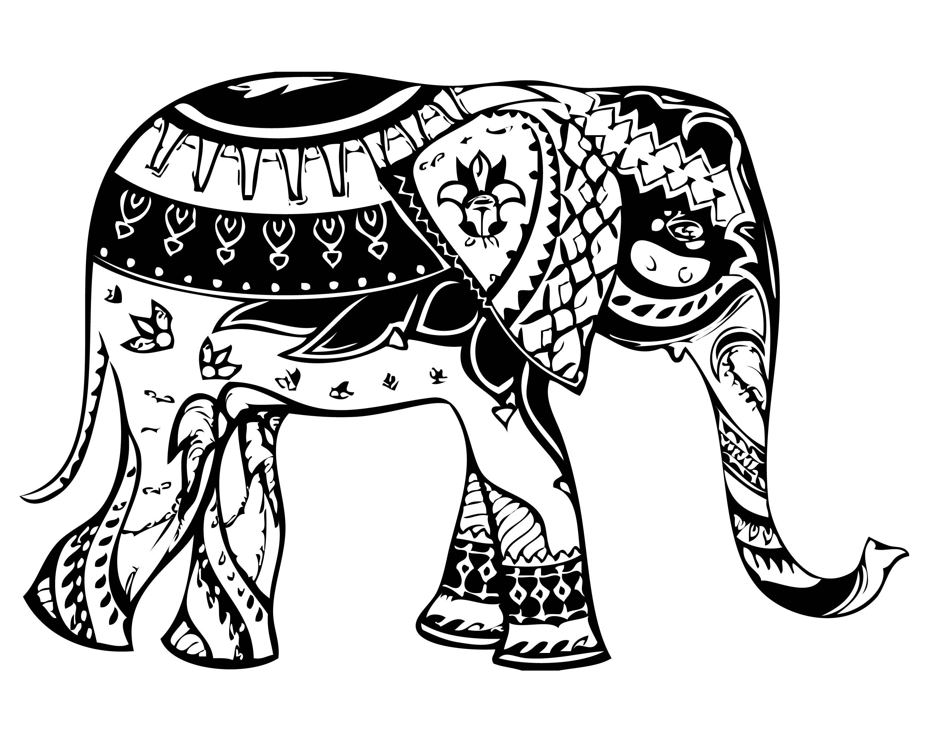 Download Abstract Elephant Floral African 3 Pattern Vector Jpeg Png Etsy