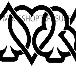 Cartes Suits Playing Cards Poker Gambling Gamble Bet Casino Hearts Diamonds Club Spade.SVG . Eps. PNG Clipart Vector Cricut Cut Cutting