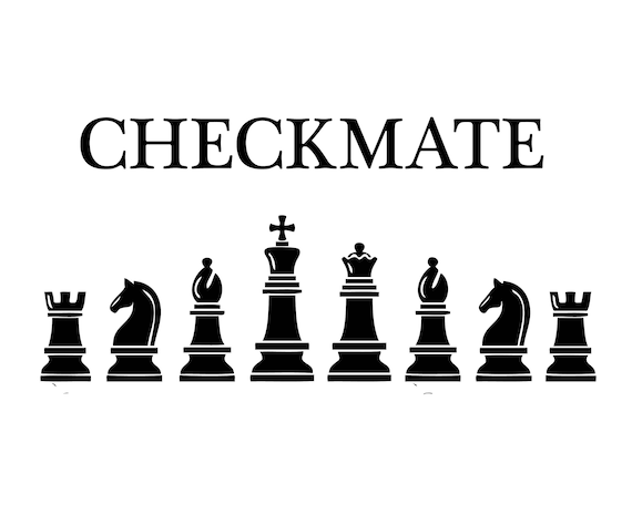 Buy Chess Pieces Black Club Logo Sign Decal Board Game Check Mate
