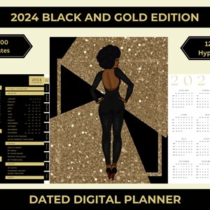Black Girl Digital Planner, Goodnotes Planner, iPad Planner, Notability Planner, Dated Digital Planner, 2024 Digital Planner, Daily Planner