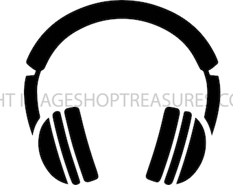 Headphones Music Sound Wave Listening Wireless Bluetooth Dj Stereo Equipment Studio Headset .SVG .PNG Clipart Vector Cricut Cut Cutting
