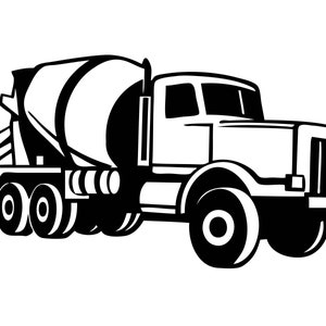 Concrete Mixer Tonka Mack Cement Concrete Mixer Truck Mason Equipment Builder Building Logo .SVG .PNG Clipart Vector Cricut Cut Cutting