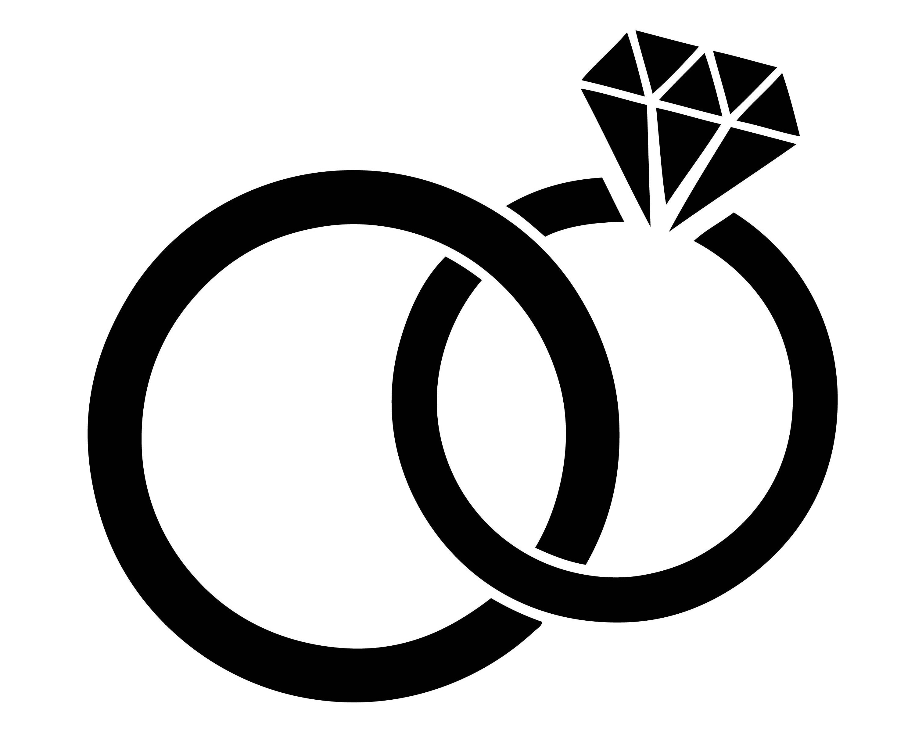 Wedding rings icon. Vector logo on white background Stock Vector | Adobe  Stock