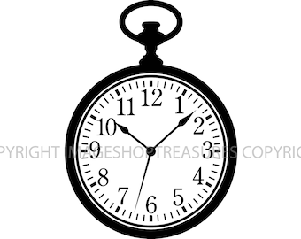 Pocket Watch Svg | Etsy