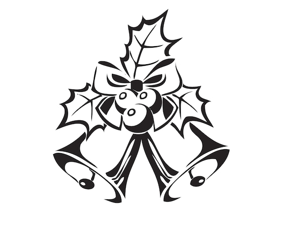 Download Free Holly Berry Bells Christmas Xmas Kiss Wreath Holiday Mistletoe Etsy SVG DXF Cut File