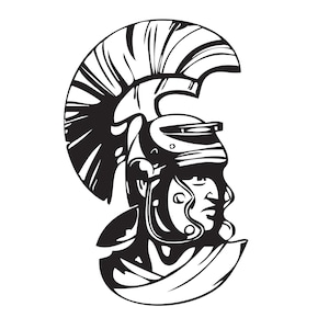 Spartan Gladiator Sparta Greek Warrior Roman Soldier Helmet War Fantasy Skull Sports Emblem Logo.SVG .PNG Clipart Clipart Vector Cut Cutting