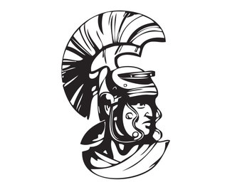 Spartan Gladiator Sparta Greek Warrior Roman Soldier Helmet War Fantasy Skull Sports Emblem Logo.SVG .PNG Clipart Clipart Vector Cut Cutting