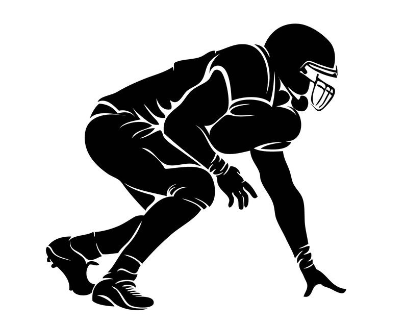 Download Football Player Lineman Nfl Sports Stadium Field School Team | Etsy