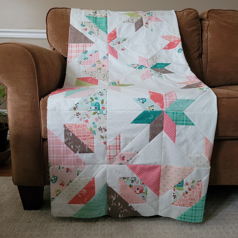 UNFINISHED Quilt Top for Sale Confetti Star MSQC Glamping Etsy