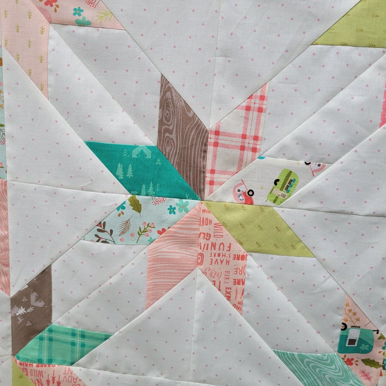 UNFINISHED Quilt Top for Sale Confetti Star MSQC Glamping Etsy