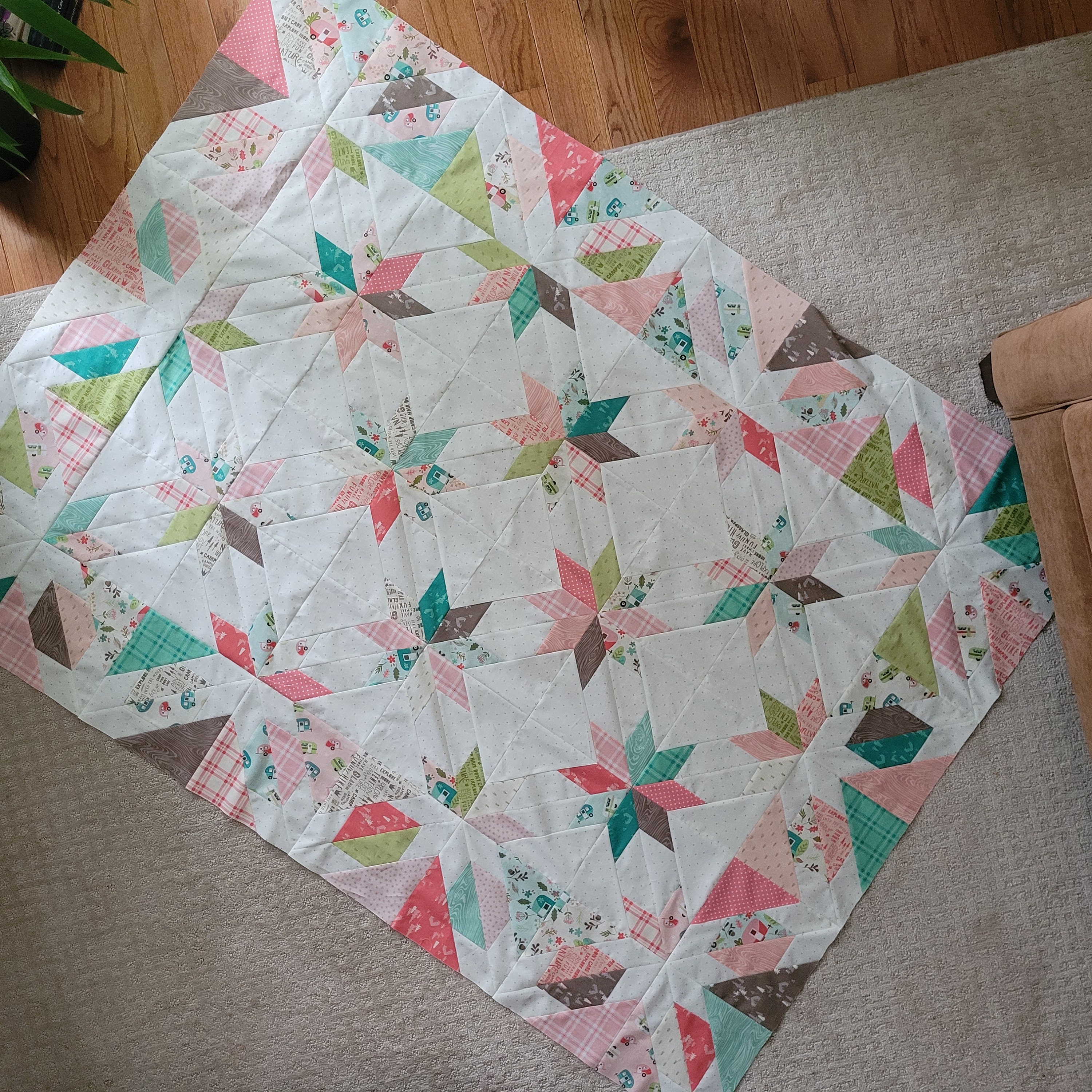 UNFINISHED Quilt Top for Sale Star MSQC - Etsy
