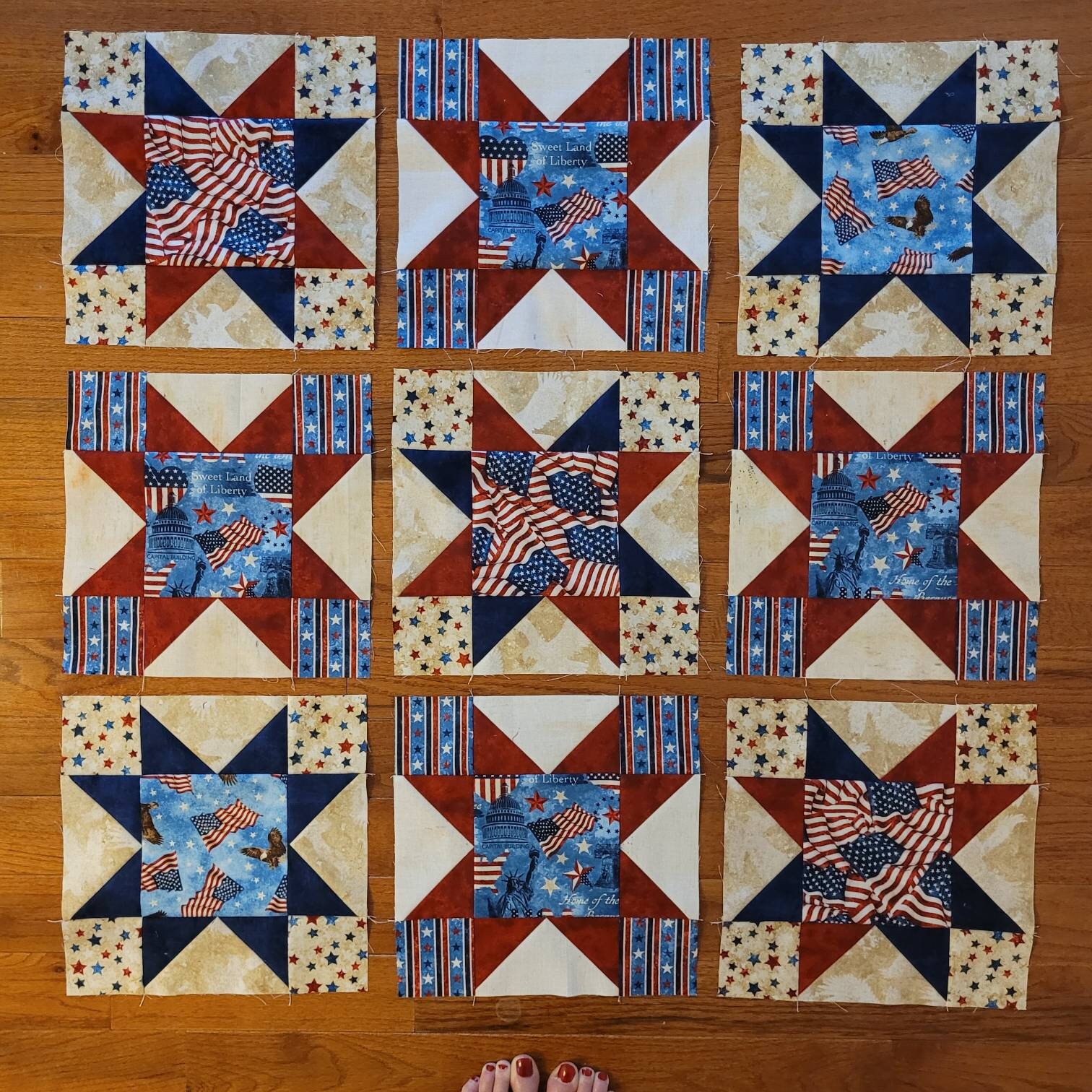 Patriotic Quilt Panel 35.5 x 44 Quilt of Valor quilting fabric Miltary  fabric