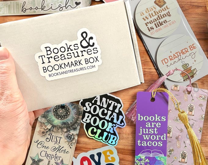 Featured listing image: Bookmark Mystery Box Grab Bag Handmade Bookmarks & Bookish Gifts