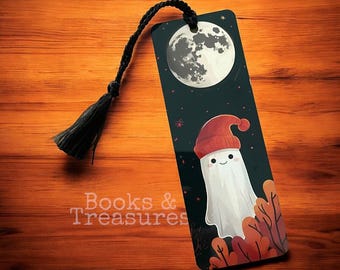 Cute Ghost Metal Bookmark - Halloween Reading Accessory - Bookish Gift for Book Lovers