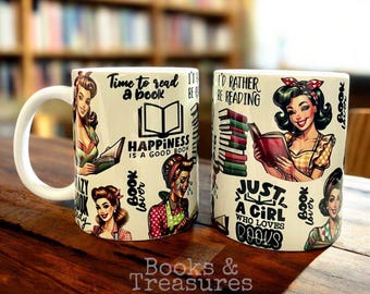 Bookish Housewife 11oz Ceramic Mug Gift for Book Lover