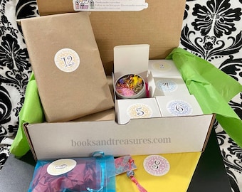 Birthday Advent Box: Blind Date with a Book, Handmade Gifts