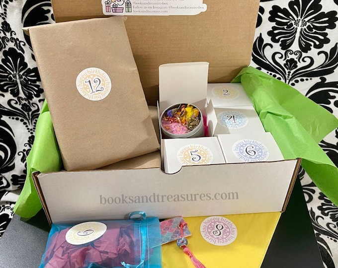 Featured listing image: Birthday Advent Box: Blind Date with a Book, Handmade Gifts