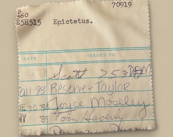 Epictetus Glass Cleaner for Glasses, Phone, & More Library Check Out Card