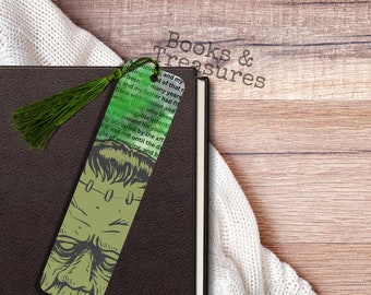 Frankenstein Metal Bookmark Gift for Horror Book Lovers