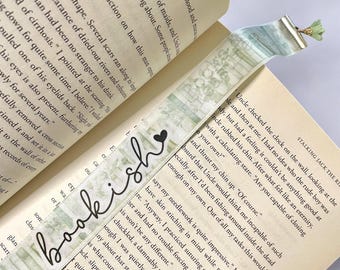 Satin Ribbon Bookmark | Double-Sided Bookish Bookmark | Aesthetic Sublimated Bookmark for Book Lovers