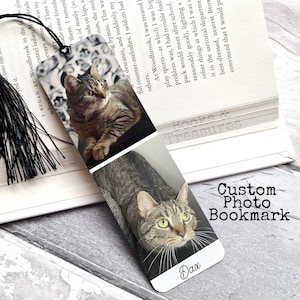 Custom Metal Photo Bookmark | Bookmark 1-4 Photo With Tassel | Wedding, Birthday, Anniversary, Mother’s and Father’s Day Gift Idea