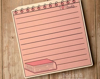 Love Books Notepad Hand Drawn