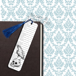 The Raven Metal Bookmark Edgar Allan Poe Bookish Gift for Book Lovers