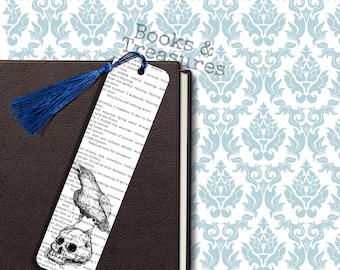 The Raven Metal Bookmark Edgar Allan Poe Bookish Gift for Book Lovers