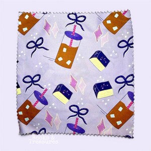 Mikrofiberrengöringsduk för kaffe och böcker med handritad boklig design