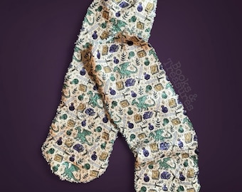 Bookish Socks: Fantasy Dragons & Potions - Cozy Book Lover Gift