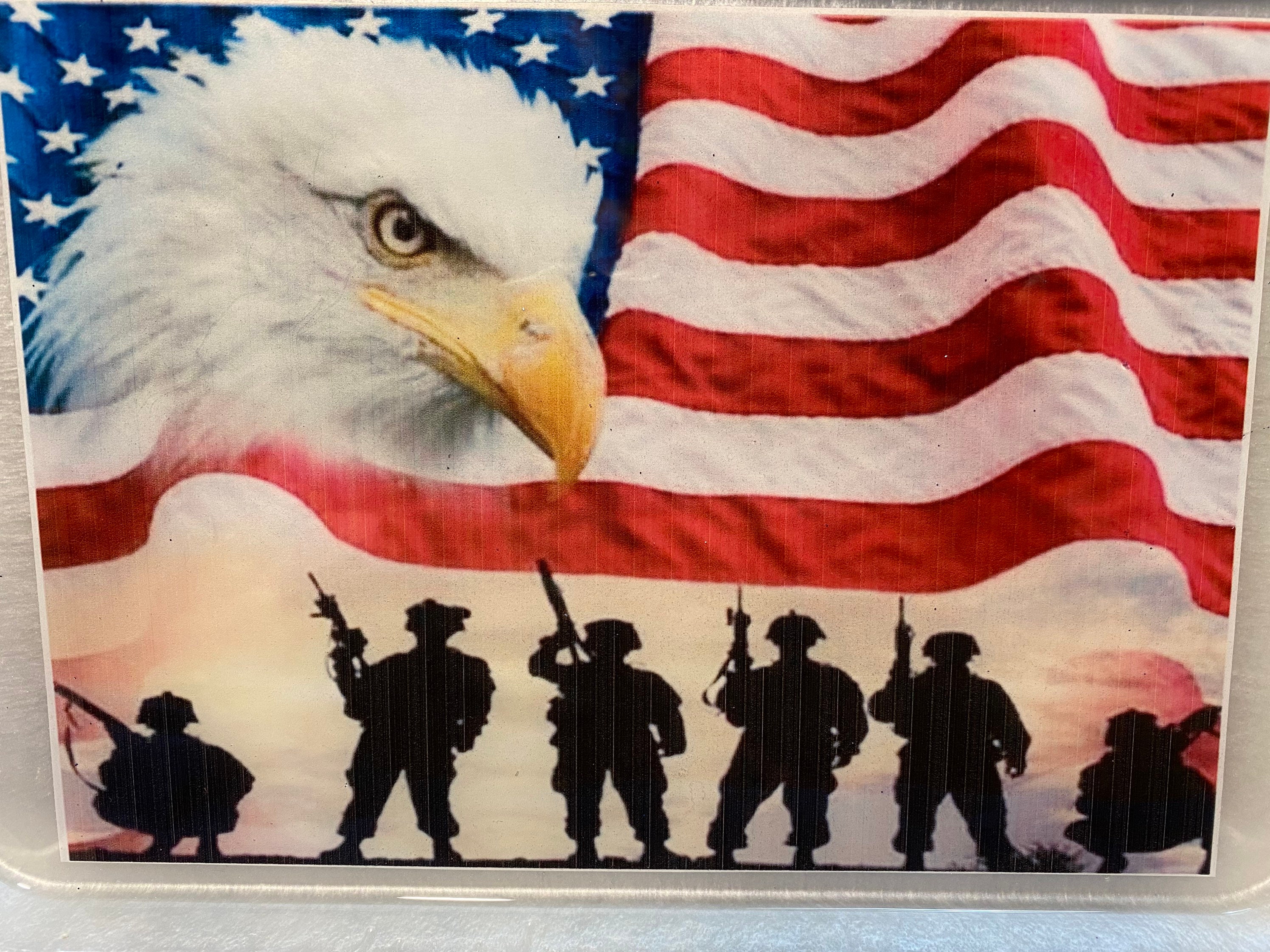 Bald Eagle With American Flag & US Army Soldiers Decorative Etsy