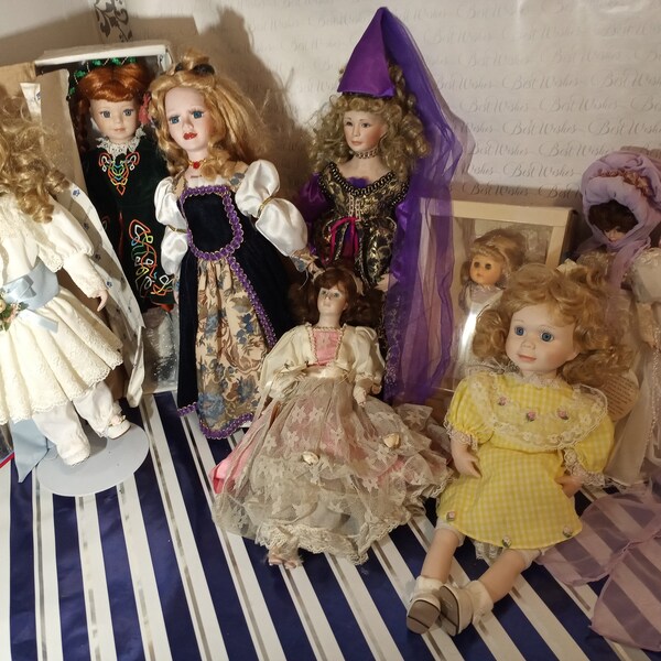 Antique Porcelain Doll's, Collectible Doll's,