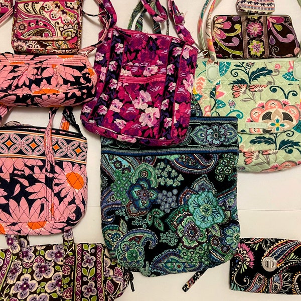 Vera Bradley Handbags, Clutches, Purses, Crossbody, Double Handle, Several different Variations