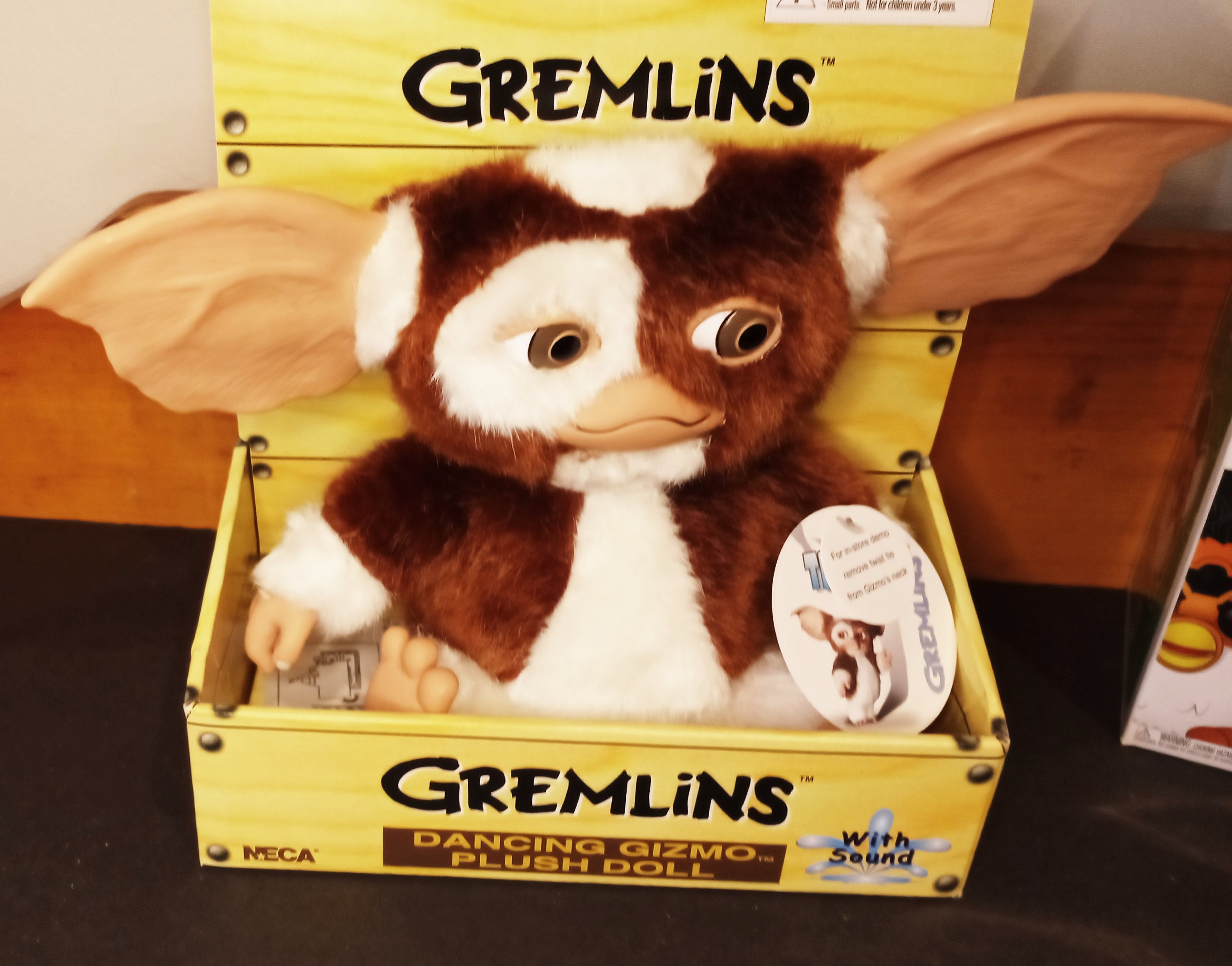 VTG Gizmo Mogwai, Gremlins, Warner Bros, Plush Toy, 40сm. Made in Spain,  From 1990s 